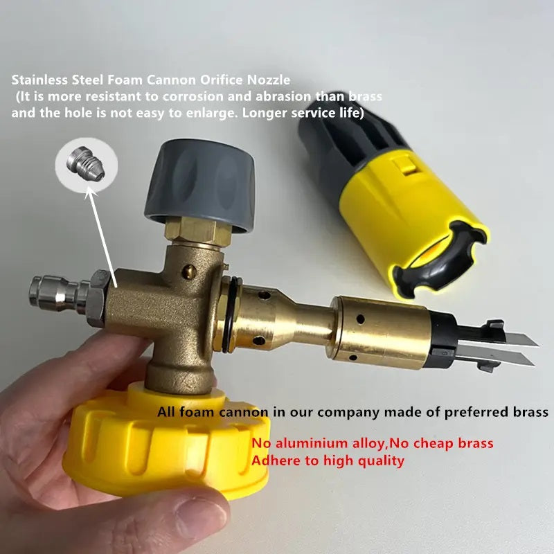 MoMo Motorsports Avalanche Snow Foam Cannon + 1.1mm orifice nozzle (for pressure washers)